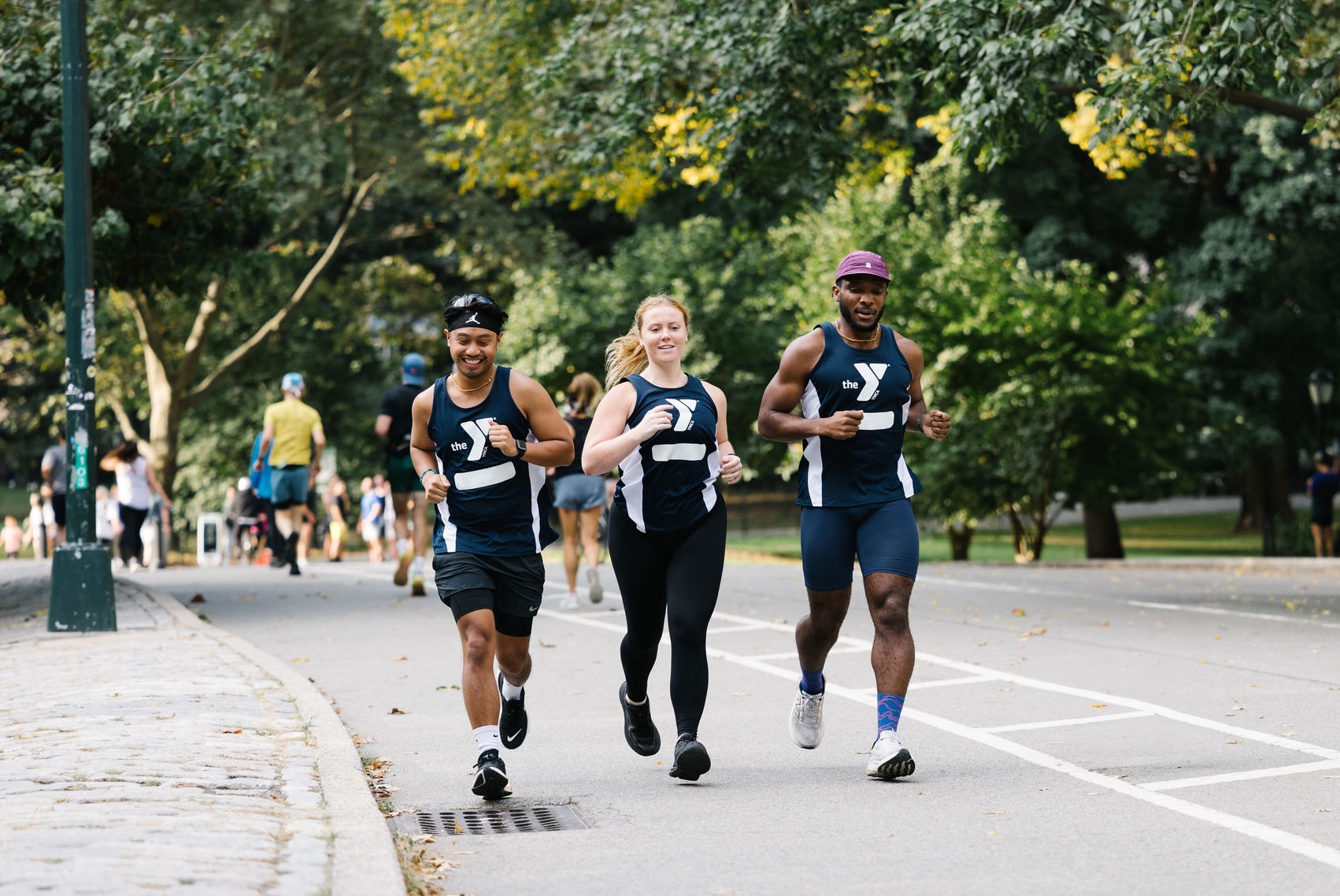 3 runners in park