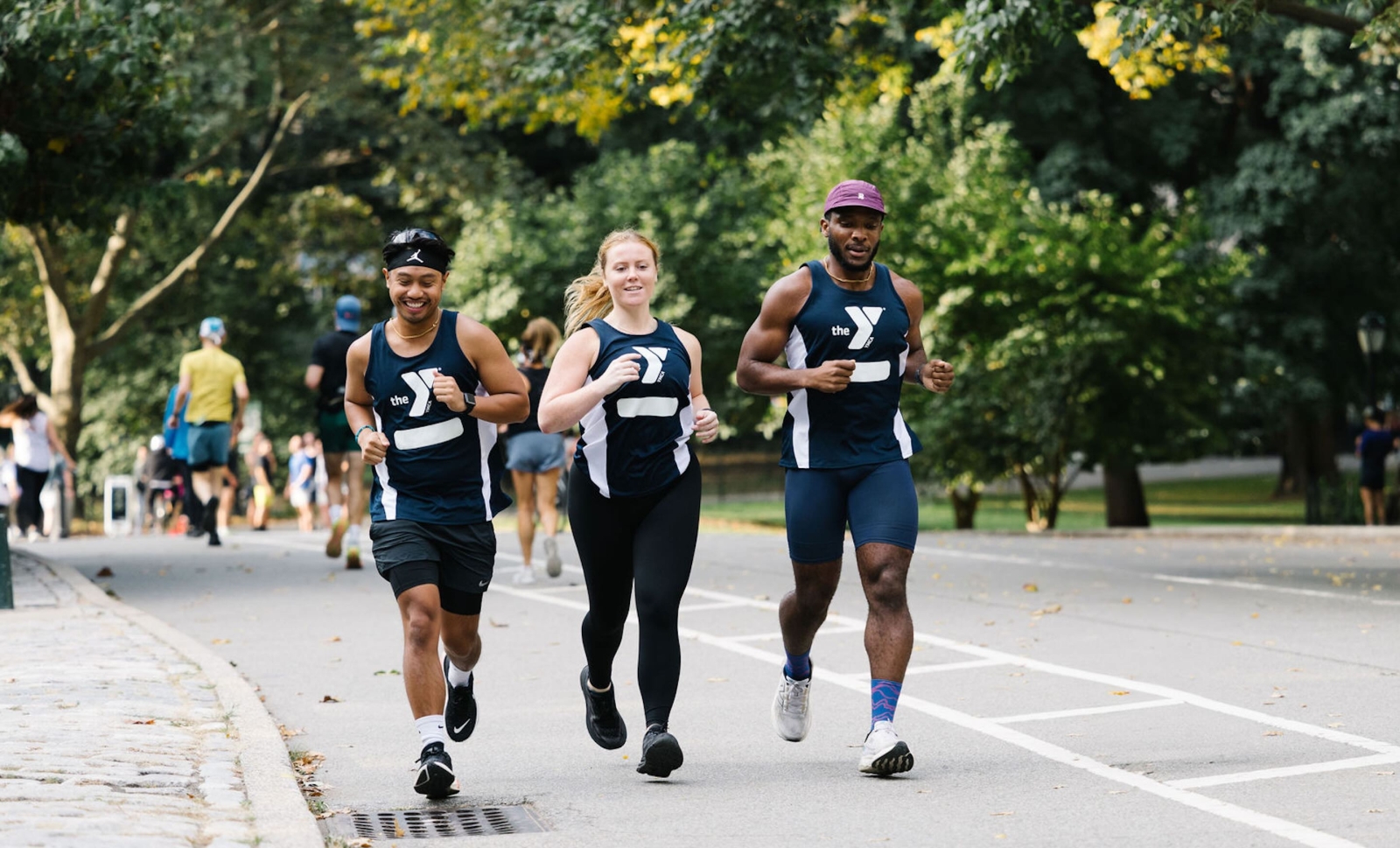 runners in park