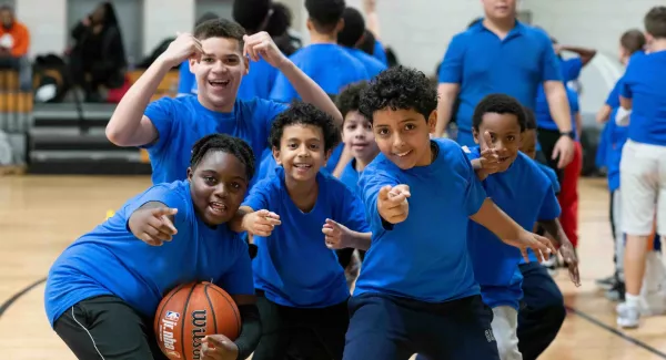 group of boys in gym