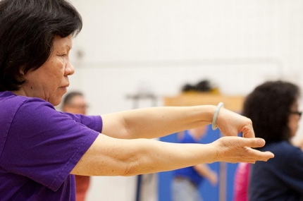 Chinatown senior fitness class at the YMCA