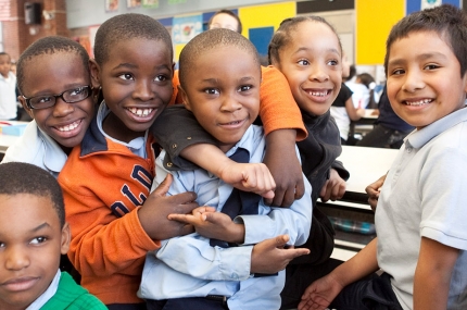A group of kids at a Y Afterschool Program.