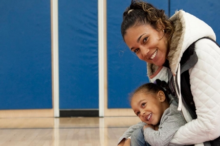 Mother and daughter at YMCA
