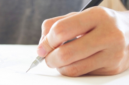Hand writing.