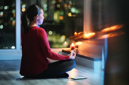 Woman meditating