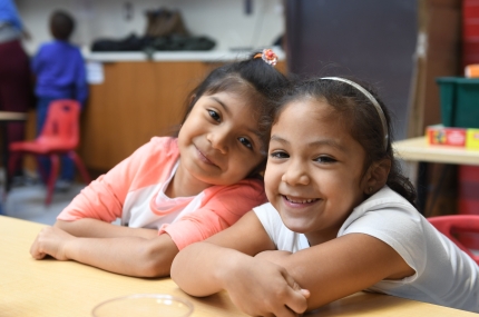 2 girls smiling