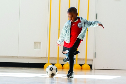 Spring I programs Boy with soccer ball
