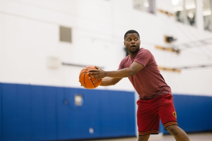 guy playing basketball