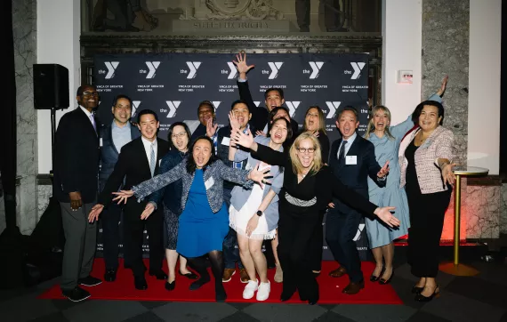 CEO Sharon Greenberger with Chinatown Y at the 2024 inaugural Y Champions Celebration.