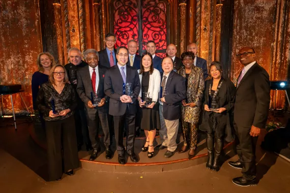 Legacy members pose at the Chinatown 50th Anniversary gala.