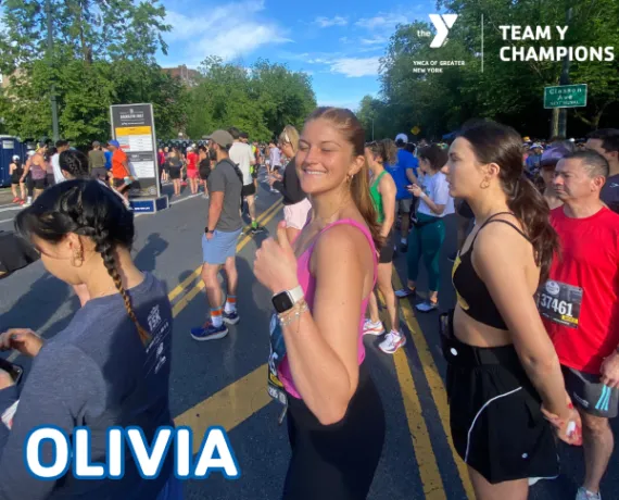 Team Y Champions marathon runner