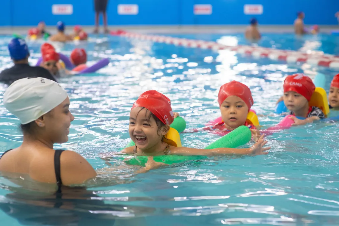 kids in pool