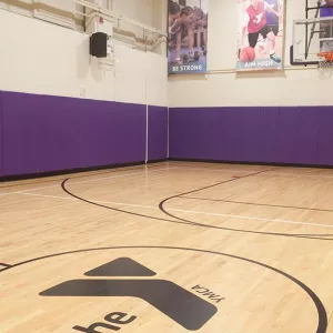 Indoor basketball court and gymnasium at Greenpoint YMCA