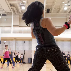 Group exercise class at YMCA in Staten Island