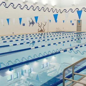 Indoor lap pool at Prospect Park YMCA in Brooklyn