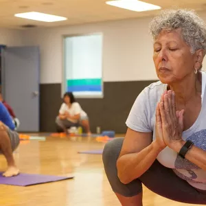 Yoga class at LIC YMCA