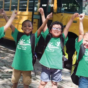 Ridgewood kinder campers at YMCA summer camp field trip
