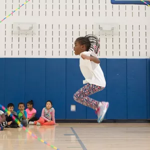 Kids jumping rope at YMCA