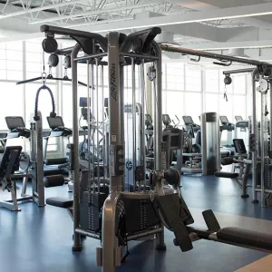 Fitness center at Rockaway YMCA in Queens