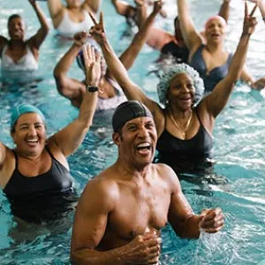Water fitness class