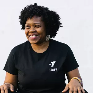 Instructor leads meditation at Bed Stuy YMCA