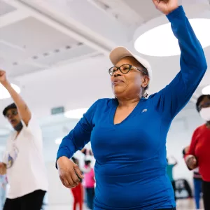 Senior woman dancing