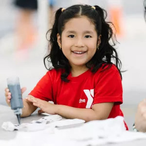 Young girl painting