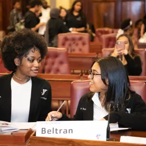 two teens at NYC city hall