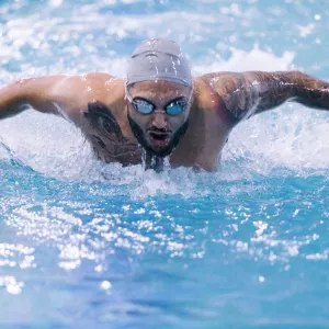 male swimmer in pool