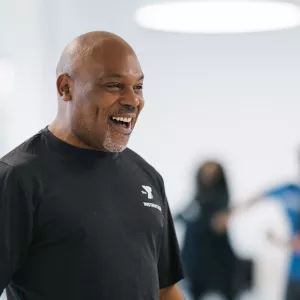 staff member smiling
