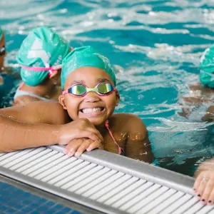 girls in pool