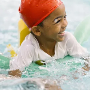 child in pool