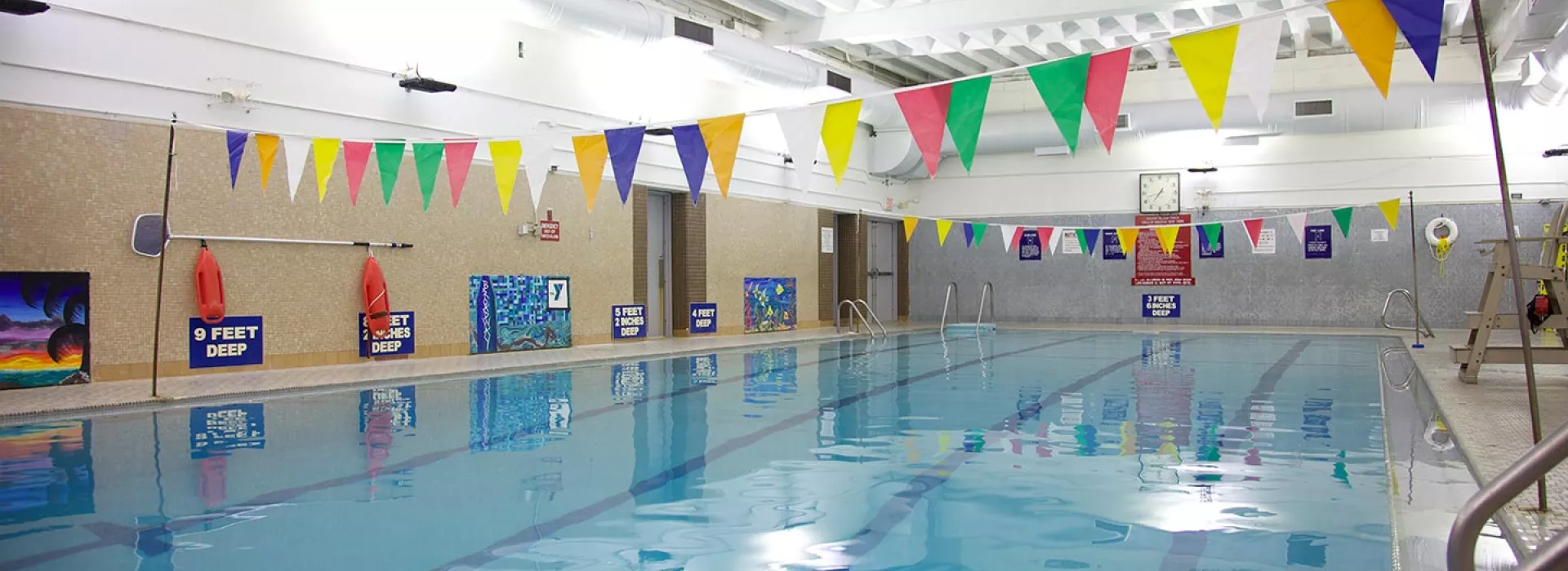 Indoor pool at Staten Island Broadway YMCA