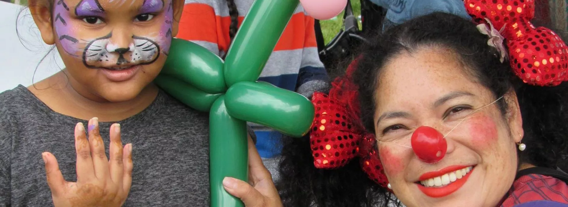 Face painting at family event for kids at Cross Island YMCA in Queens