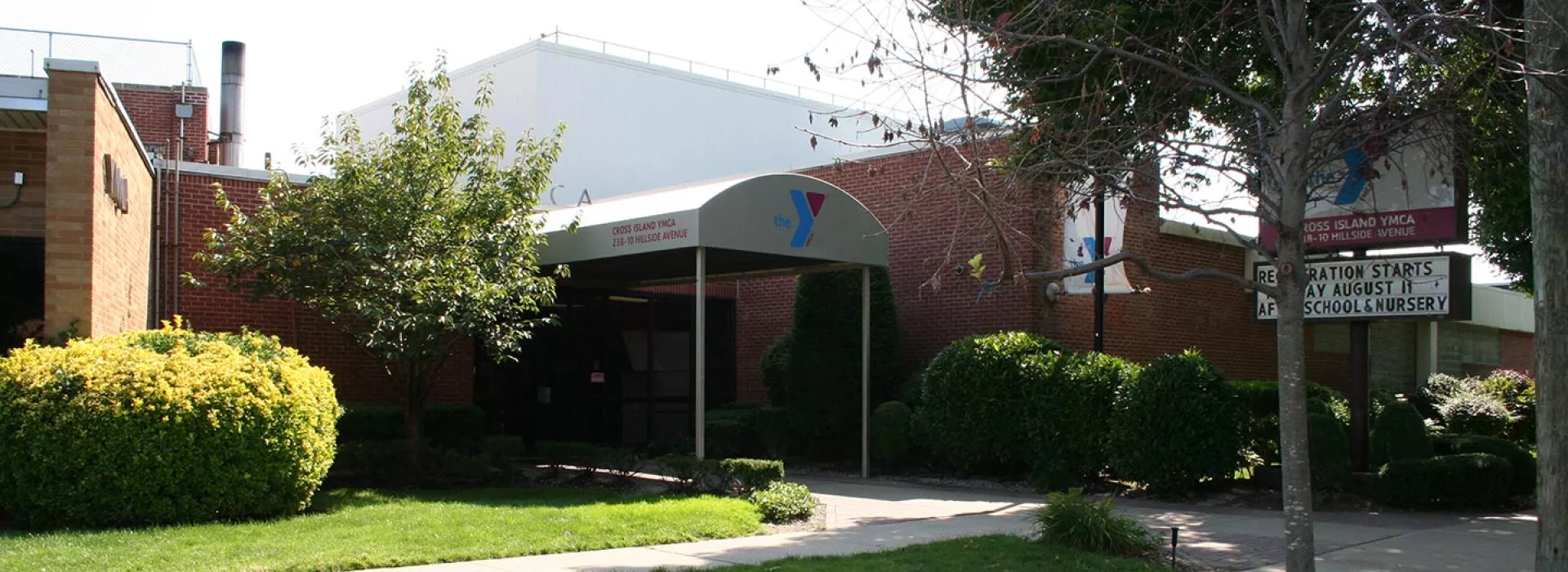Entrance to Cross Island YMCA in Queens
