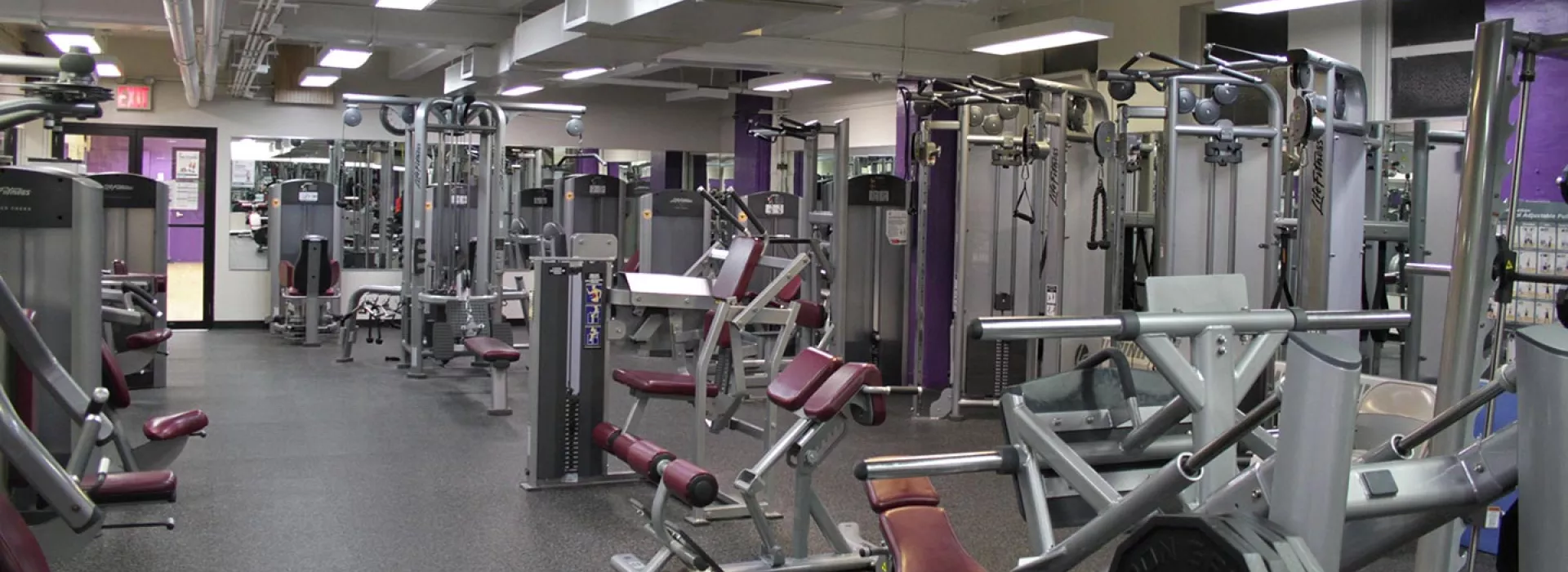Strength training equipment at Cross Island YMCA in Queens