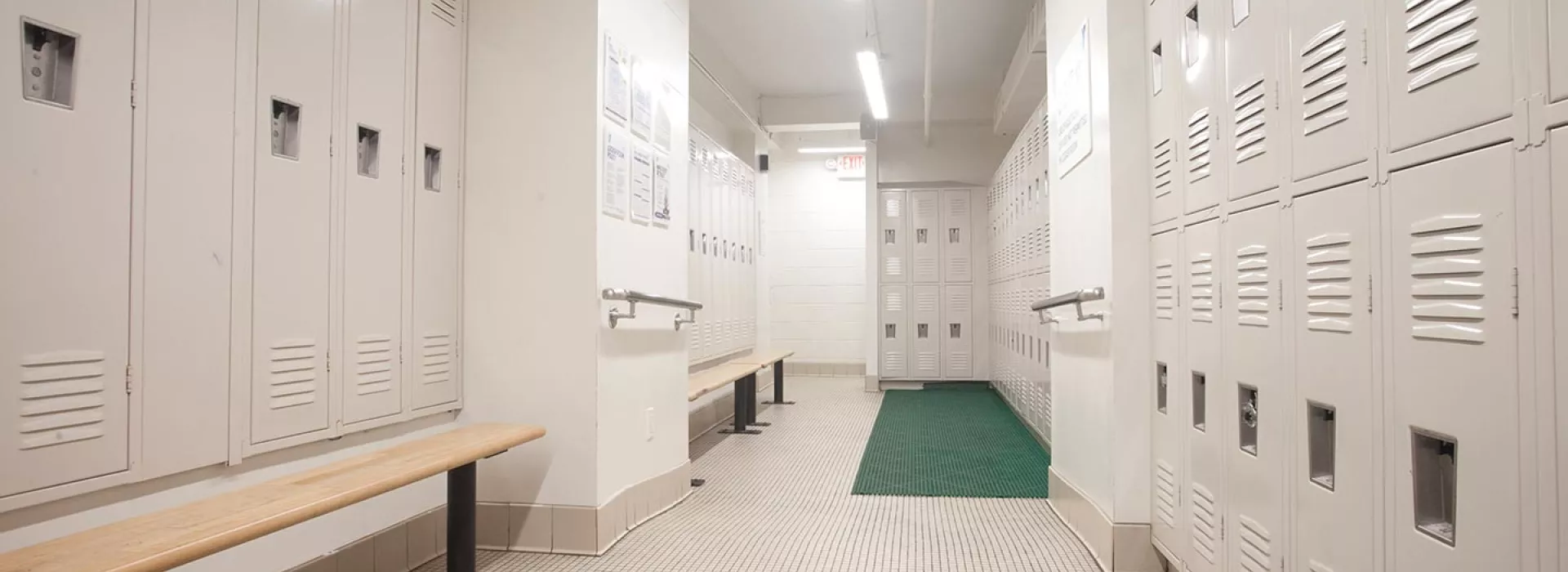 Locker room at the Greenpoint YMCA in Brooklyn