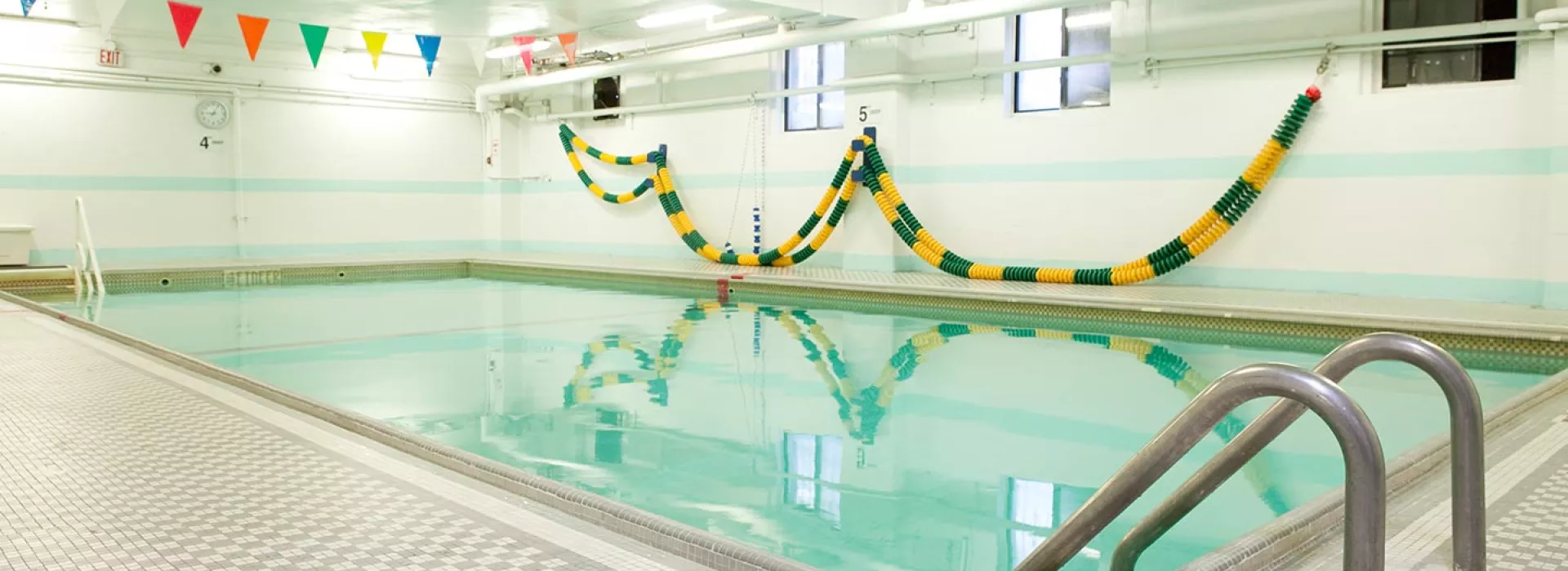 Indoor swimming pool at Greenpoint YMCA in Brooklyn