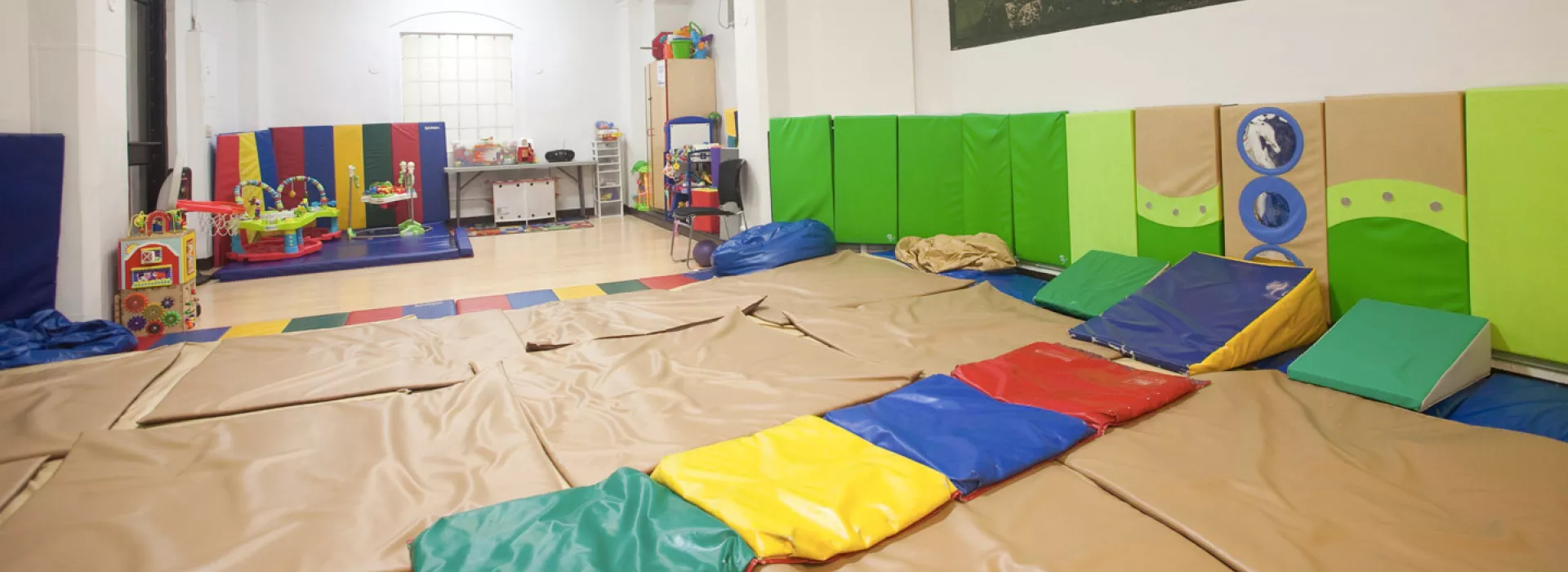 A kids' gym and play space at the Harlem YMCA.