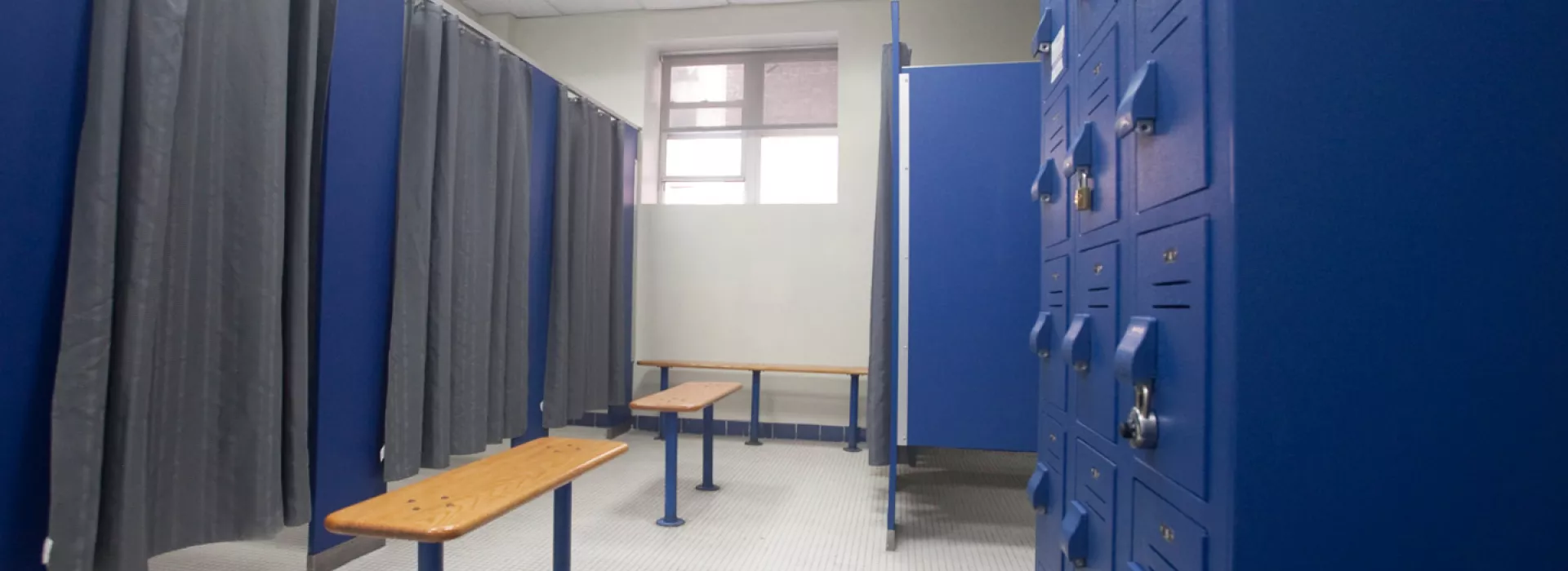 A locker room at the Harlem YMCA