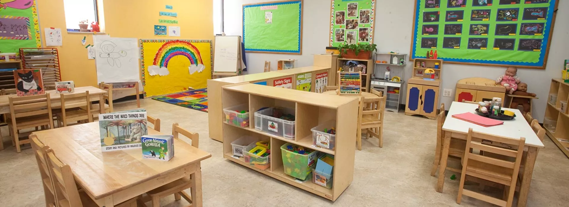Classroom for pre-k UPK students at LIC YMCA in Queens