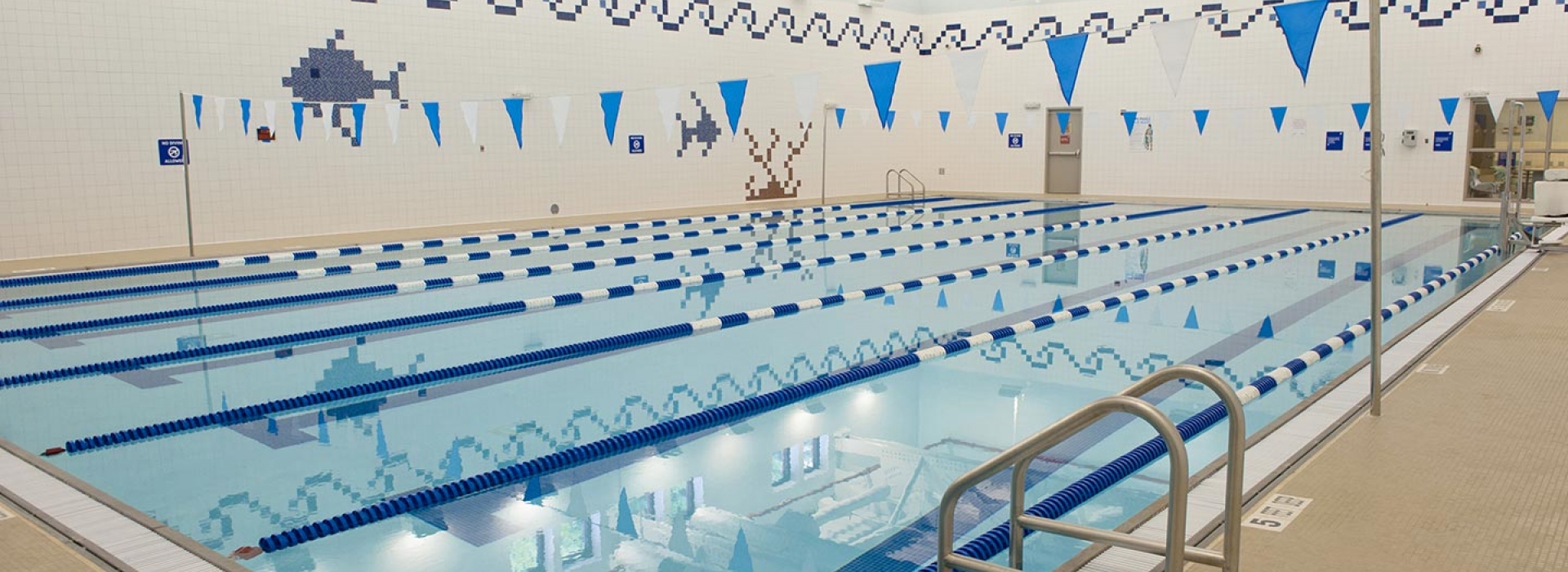 Indoor lap pool at Prospect Park YMCA in Brooklyn