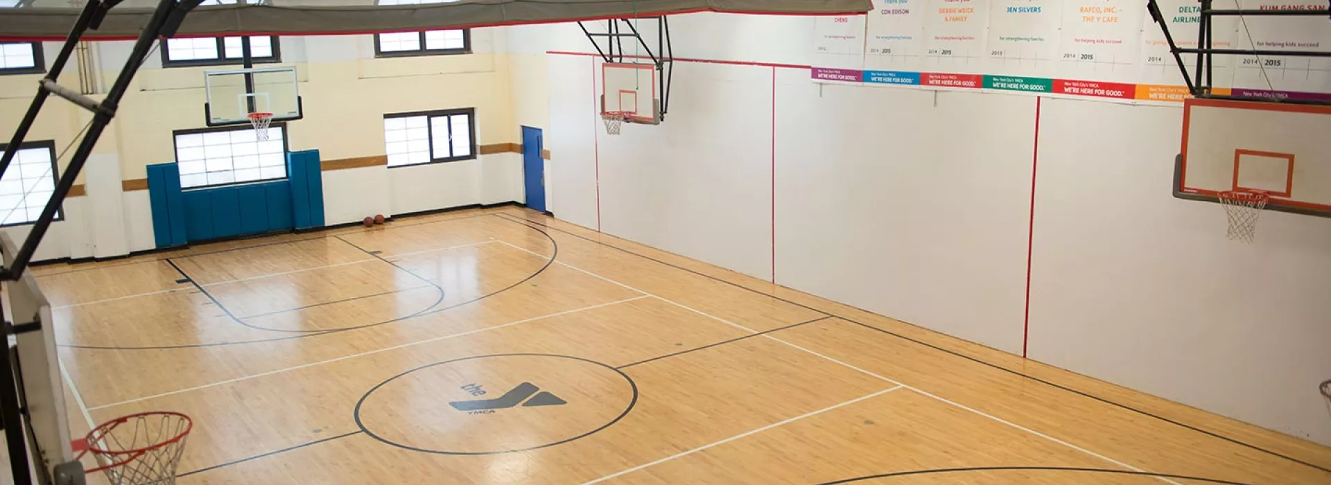 Flushing YMCA indoor basketball court