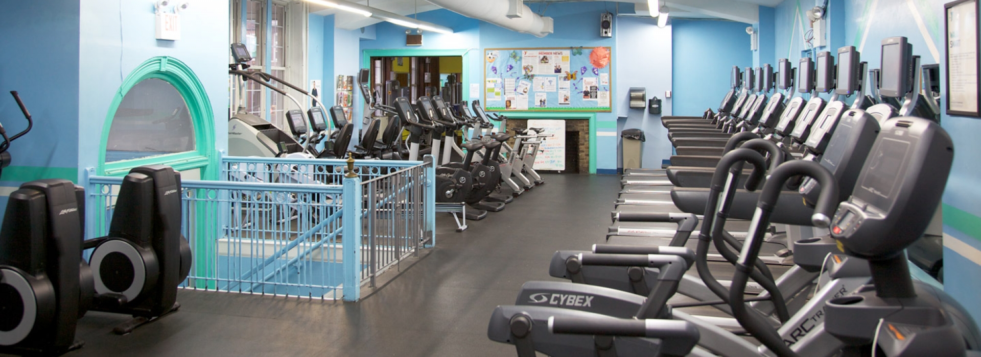 Cardio and exercise equipment at the Jamaica YMCA.