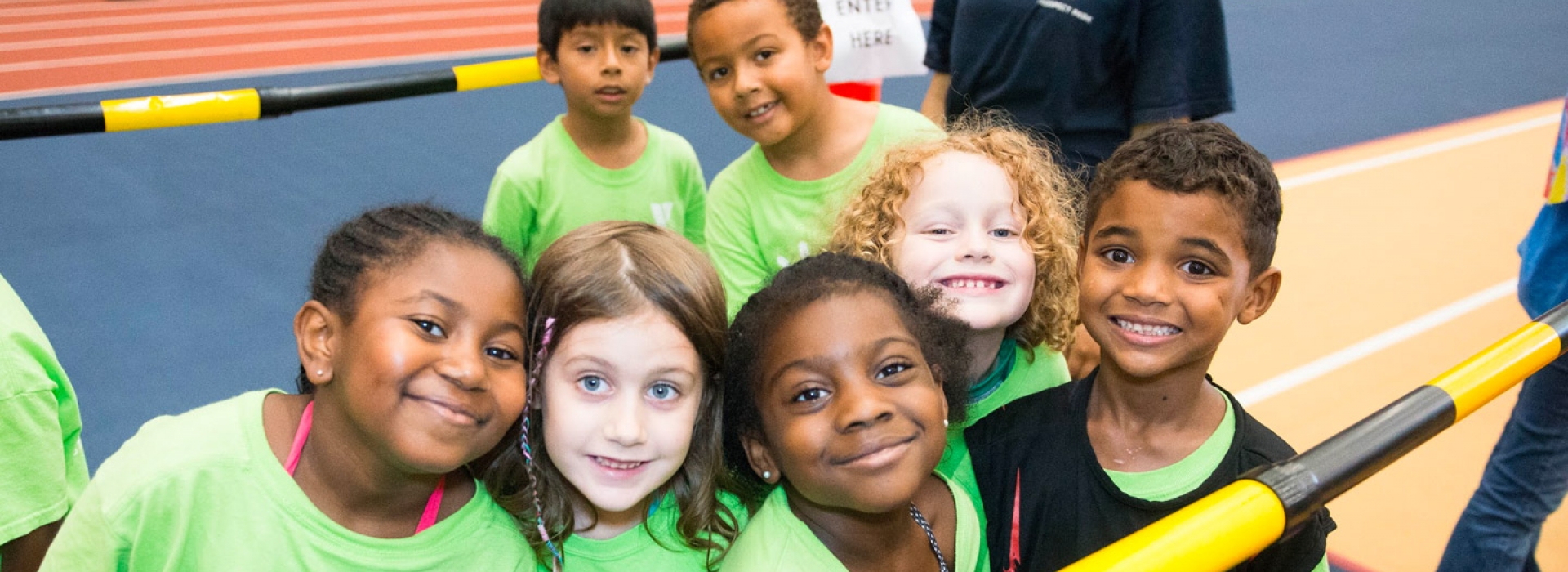 A group of kids at the Prospect Park YMCA summer day camp.