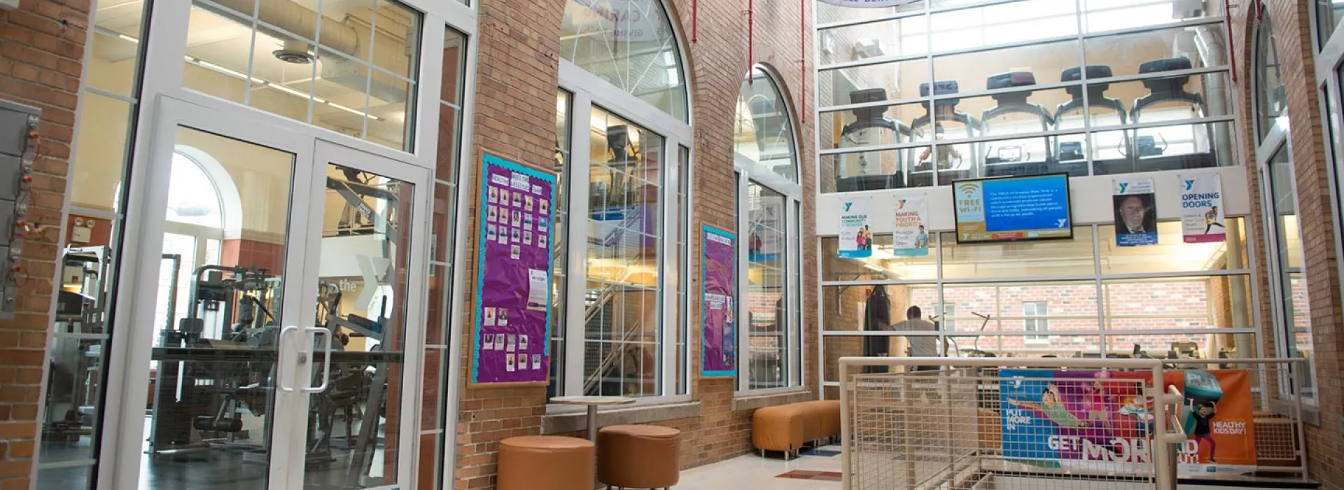 Lobby of Ridgewood YMCA