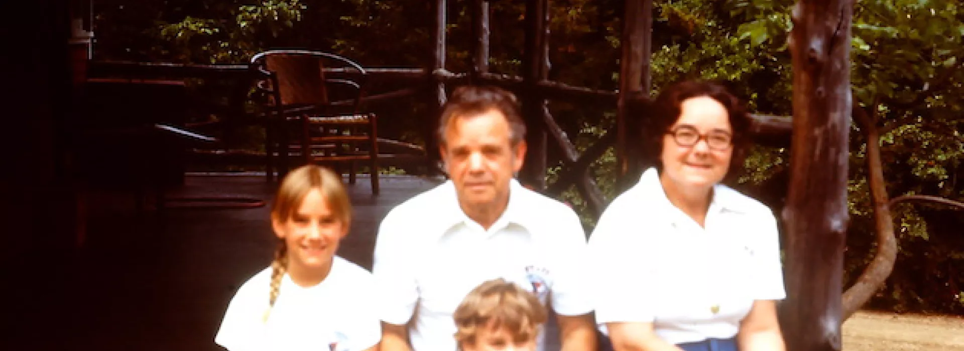Lloyd and Rose Moore at Camp Sloane with grandchildren