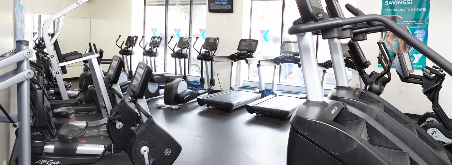 Cardio Equipment at the Flatbush YMCA.
