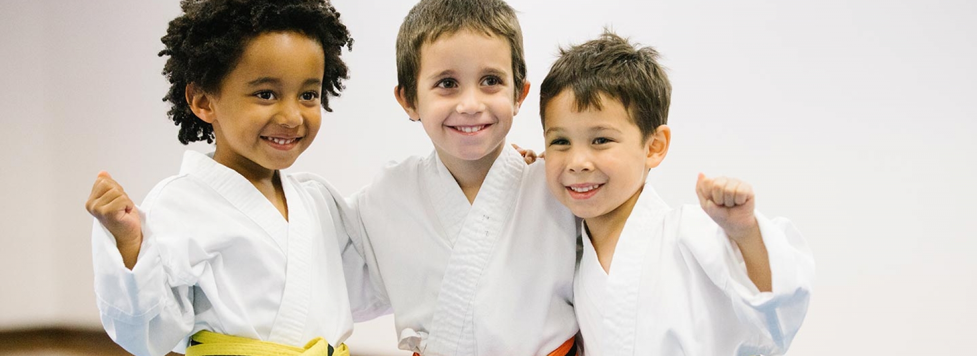 Three karate boys