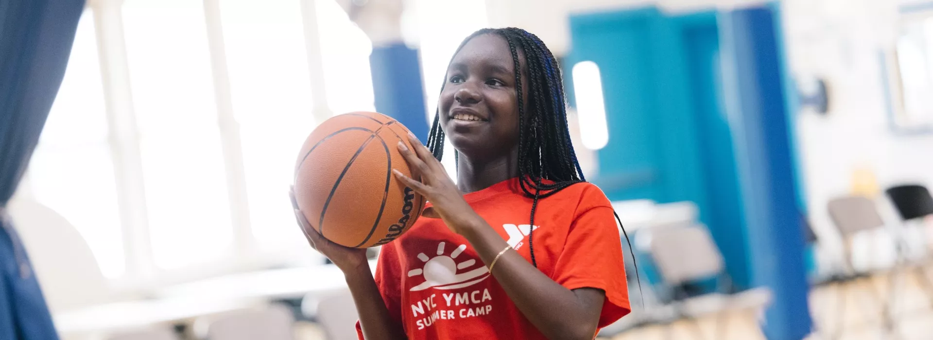 girl with basketball