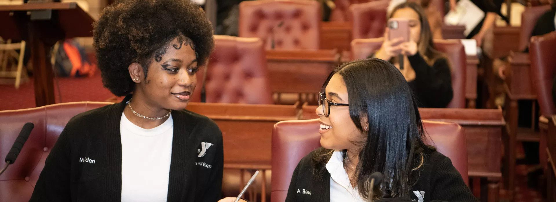 two teens at NYC city hall